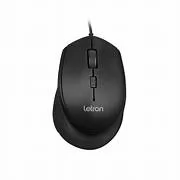 MOUSE OPTICO OFFICE JOB PRETO FIO USB 4D ERGONOMICO LETRON