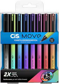 CANETA ESFEROGRAFICA MOVE 0.7 C/8 CIS