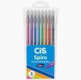 CONJUNTO CANETA SPIRO 0.7 C/8 CIS
