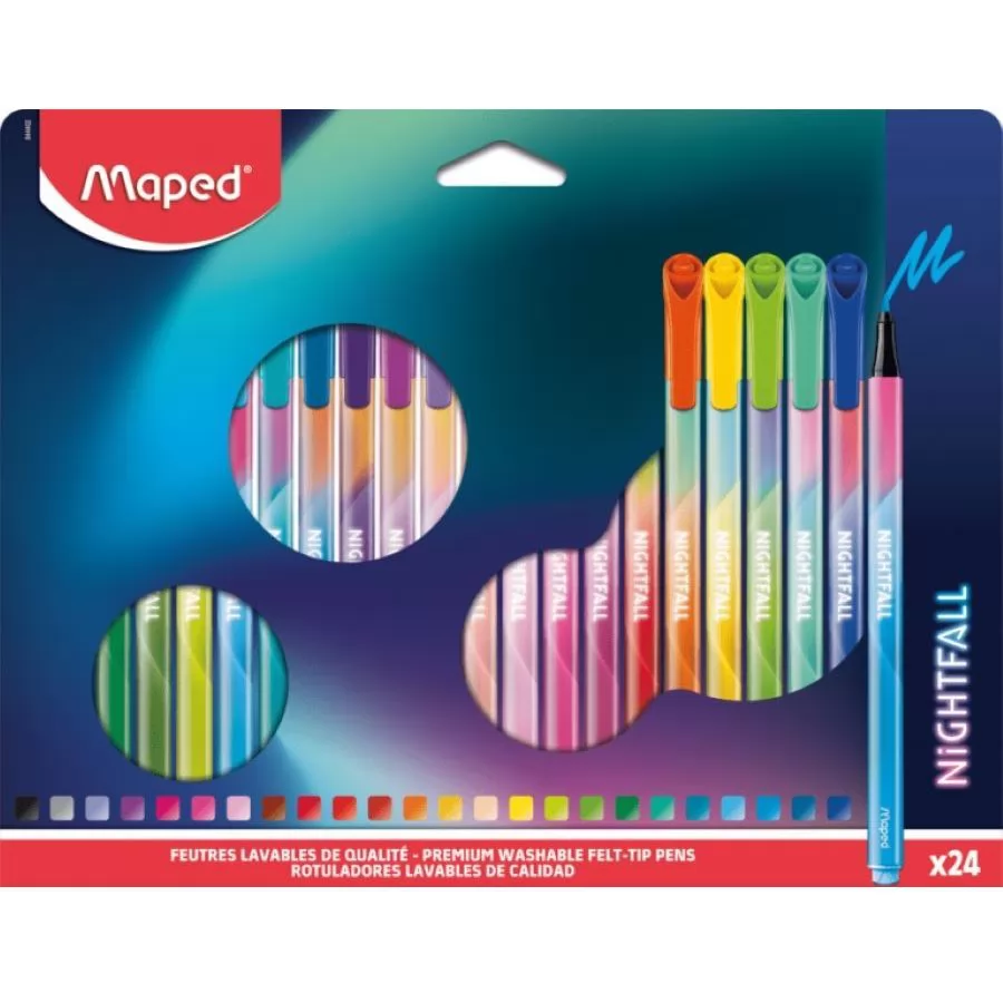 CANETA HIDROGRAFICA NIGHTFALL C/24 MAPED