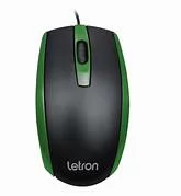 MOUSE OPTICO OFFICE DUO PRETO FIO USB ERGONOMICO 3D LETRON