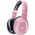 HEADPHONE SEM FIO MOOD PRETO E ROSA STEREO BLUETOOTH DRIVER 40MM LETRON