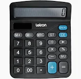 CALCULADORA DE MESA 12 DIGITOS PRETA NEO SOLAR - LETRON