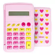 CALCULADORA 8 DIGITOS FLIP ESTAMPA FLOR - LETRON