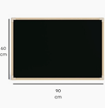QUADRO PRETO MADEIRA PINUS NEO 90X60 - STALO