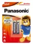 PILHA ALCALINA AAA C/2 UNIDADES PANASONIC