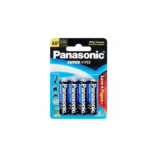 PILHA COMUM ZINCO AA C/ 4UND PANASONIC