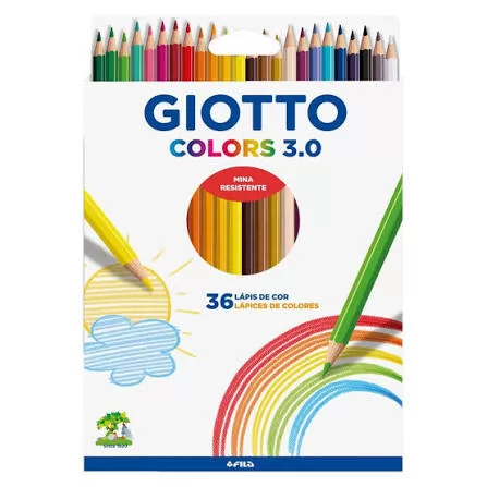 LAPIS DE COR GIOTTO 3.0 ESTOJO 36 CORES GIOTTO