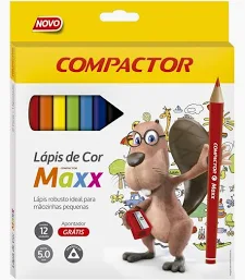 KIT LAPIS DE COR COMPACTOR MAXX C/12 COMPACTOR
