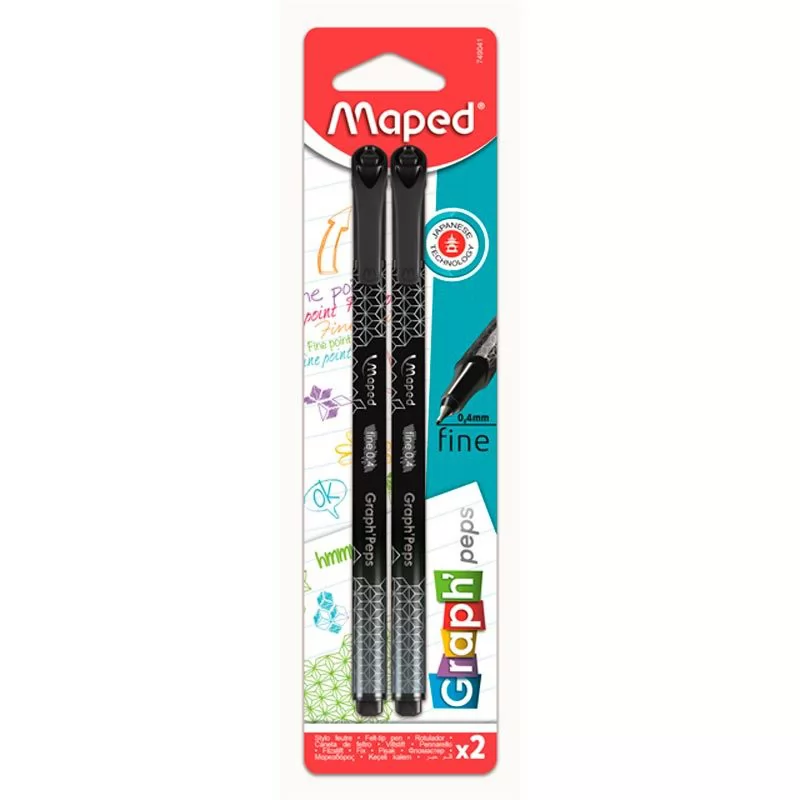 CANETA FINELINER GRAPHPEPS PREMIUM PRETA MAPED