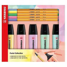 MARCA TEXTO PASTEL C/10 5 BOSS+5 PONT STABILO