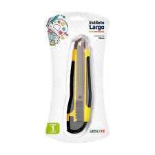 ESTILETE LARGO METAL EMBORRACHADO 18MM UND LEOARTE