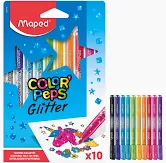 CANETA HIDROGRAFICA COLORPEPS GLITTER C/ 10 CORES MAPED