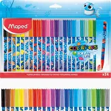 CANETA HIDROGRAFICA COLORPEPS OCEAN DECORADA C/24 CORES MAPED