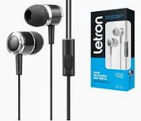 FONE DE OUVIDO  INTRA AURICULAR COM FIO E MICROFONE LETRON