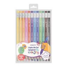 LAPIS DE COR APAGAVEL BIG COLORJOY SEXTAVADO C/12 CORES LEO&LEO