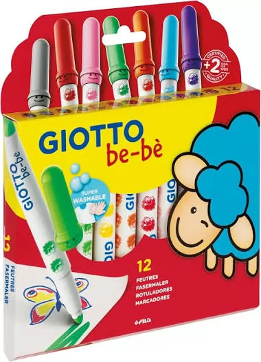 LAPIS DE COR JUMBO BEBE 12 CORES + APONTADOR GIOTTO