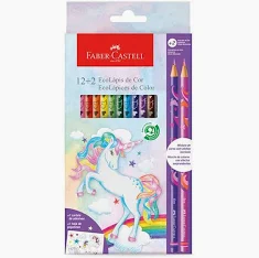 LAPIS DE COR ECOLÁPIS DE COR 12+2 COLEÇÃO UNICÓRNIO FABER CASTELL
