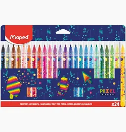 CANETA HIDROGRAFICA PIXEL PARTY 24 CORES MAPED