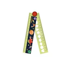 REGUA DE PLASTICO DOBRAVEL 15 CM E 30 CM DINO/FUNDO DO MAR SPACE LEO&LEO