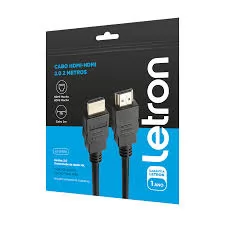 CABO HDMI-HDMI 2.0 2 METROS 4K ULTRA HD PONTA OURO LETRON