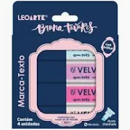 MARCA-TEXTO C/ BRILHO 4 CORES BRUNA TAVARES LEOARTE