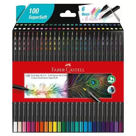 ECOLÁPIS DE COR SUPERSOFT 100 CORES FABER CASTELL