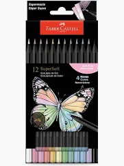 ECOLÁPIS DE COR SUPERSOFT PASTEL 12 CORES FABER CASTELL