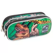 ESTOJO DUPLO INFANTIL DINOSSAUROS SEANITE