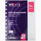 REFIL QUADRICULADO GRANDE 90G C/50 FOLHAS CADERNO INTELIGENTE