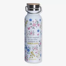 GARRAFA CAMP 600ML MOTIVACIONAL FLORAL PILLOWTEX