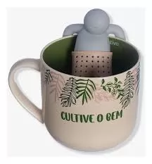 CANECA 350ML C/INFUSOR P/CHA JARDINAGEM PILLOWTEX