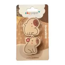 BORRACHA CAPIVARA BLISTER C/2UN SKY PAPER