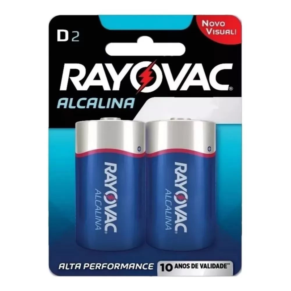 PILHA ALCALINA D GRANDE C/02 1,5V RAYOVAC