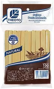 PALITO PICOLE CRU COM 100 UNIDADES THEOTO