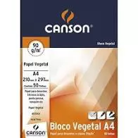 PAPEL VEGETAL A4 90G 50 FOLHAS CANSON
