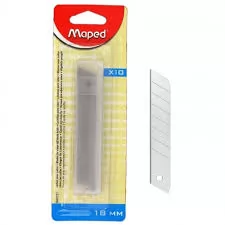 LAMINA ESTILETE LARGA 18MM C/10 UNIDADES MAPED