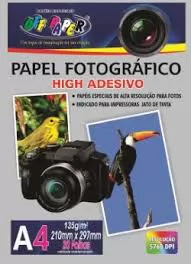 PAPEL FOTOGRAFICO ADESIVO A4 135G COM 20 FOLHAS OFF PAPER