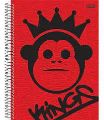 CADERNO KINGS 96 FLS UN. CAPA SORTIDA