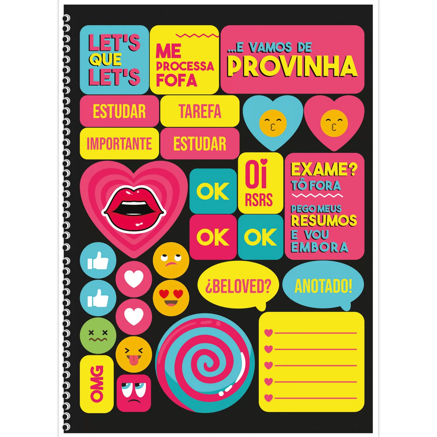 CADERNO UNIVERSITÁRIO  80F LOLIPOP UN. CAPA SORTIDA
