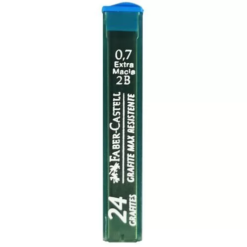 GRAFITE 0.7 2B EXTRA MACIA 12 MINAS - FABER CASTELL