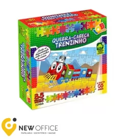 QUEBRA CABEÇA DE MADEIRA 35 PÇS TRENZINHO- IOB BRINQUEDOS