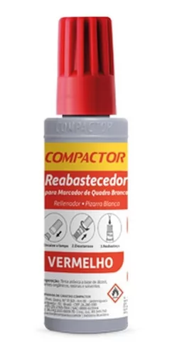 REABASTECEDOR P/MARCADOR QUADRO BRANCO 30ML- VERMELHA