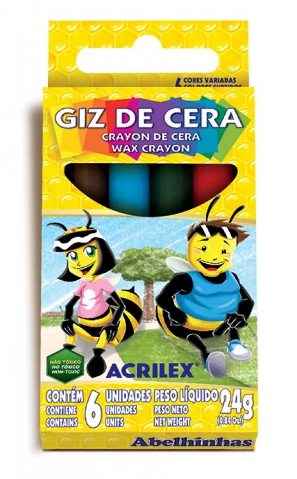 GIZ CERA FINO MÉDIO 06 CORES 024G ACRILEX