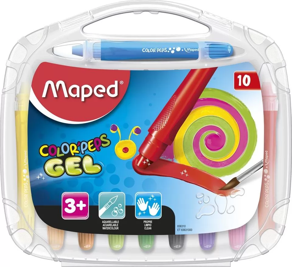 GIZ GEL AQUARELAVEL COLOR PEPS MACIO MALETA 6 CORES