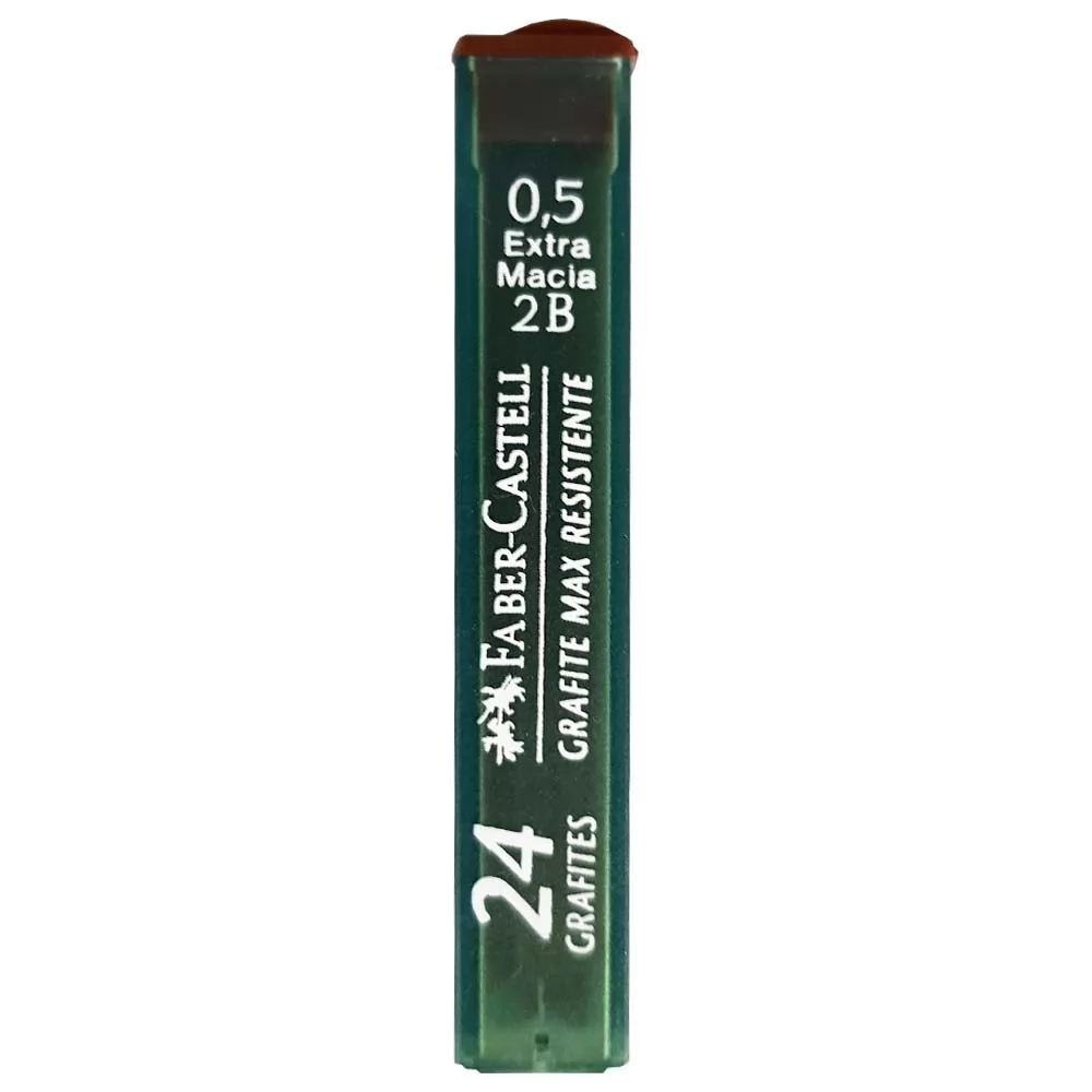 GRAFITE 0.5 2B EXTRA MACIA 12 MINAS - FABER CASTELL