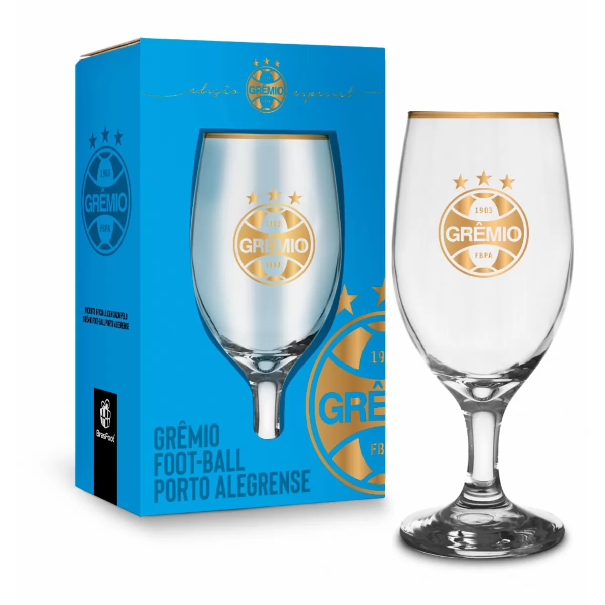 TAÇA WINDSOR 330ML GRÊMIO SERIE OURO BRASFOOT