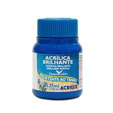 TINTA ACRILICA BRILHANTE 37ML ACRILEX AZUL