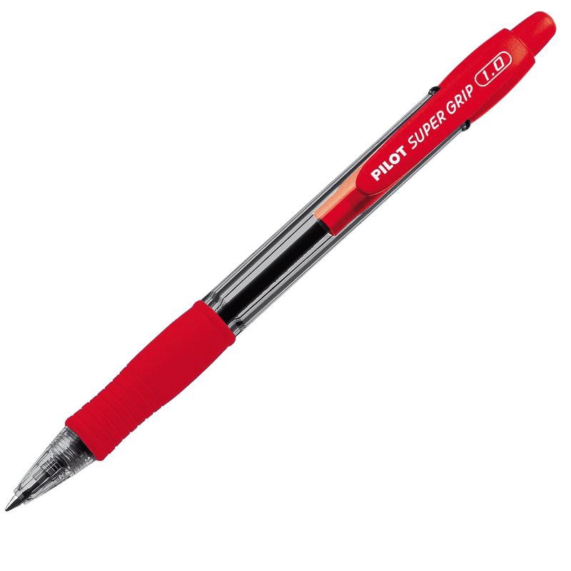 CANETA ESFEROGRÁFICA  1.0MM SUPER GRIP MEDIA VERMELHA