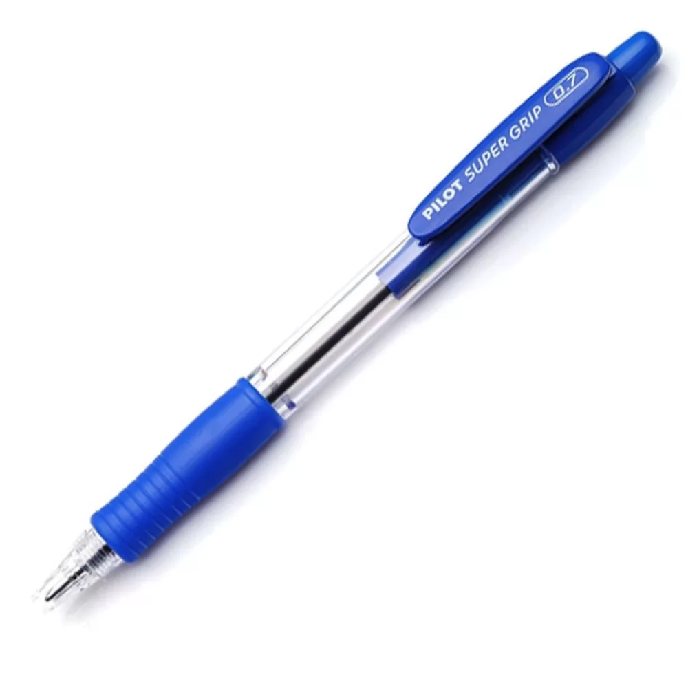 CANETA ESFEROGRÁFICA AZUL 0.7MM RETRATIL SUPER-  PILOT